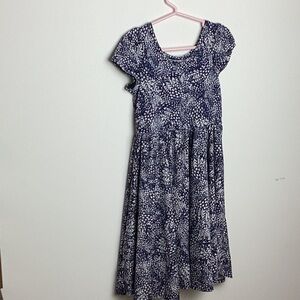 Dot dot smile size 5 blue and white dress